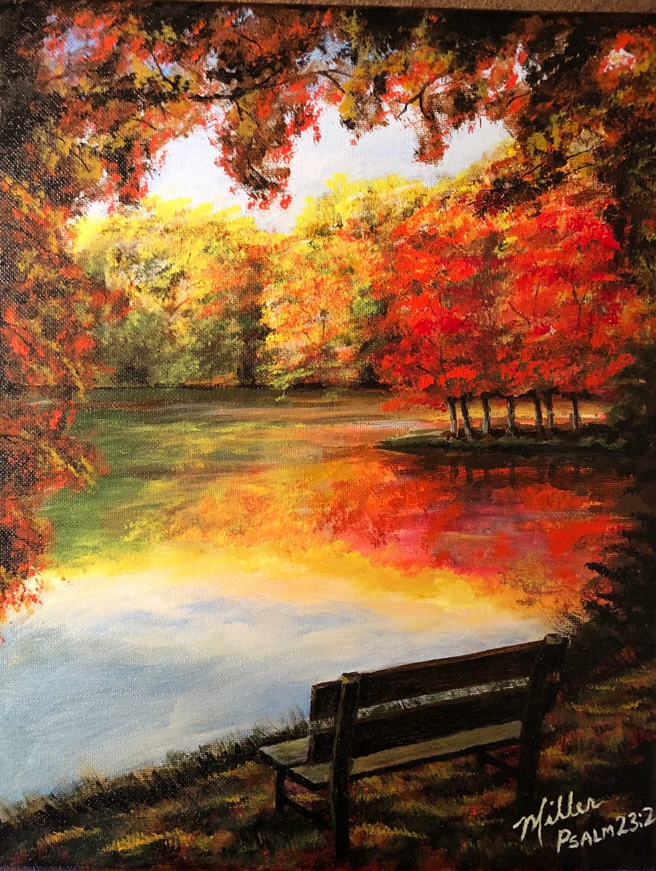 "Quiet Bench by the Lake"